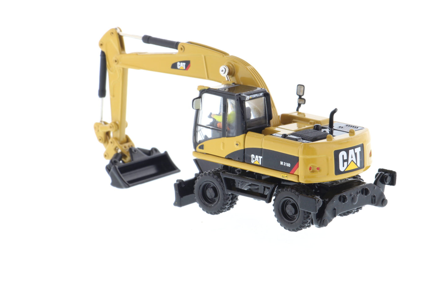 CAT M318D Wheeled Excavator cab detail