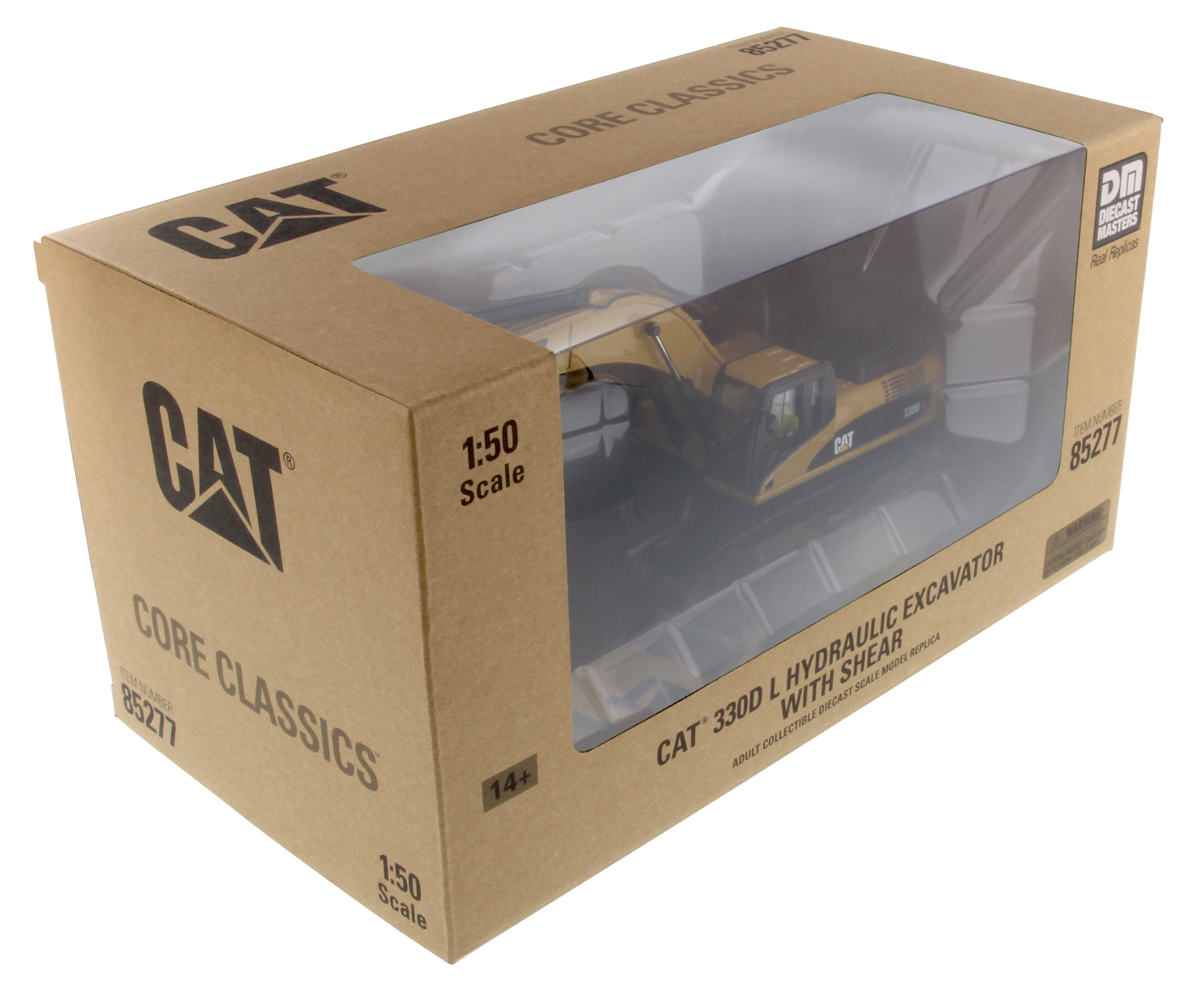 CAT 330D L Hydraulic Excavator with Shear Core Classic Edition 1:50 Scale Die Cast Model