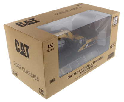 CAT 330D L Hydraulic Excavator with Shear Core Classic Edition 1:50 Scale Die Cast Model