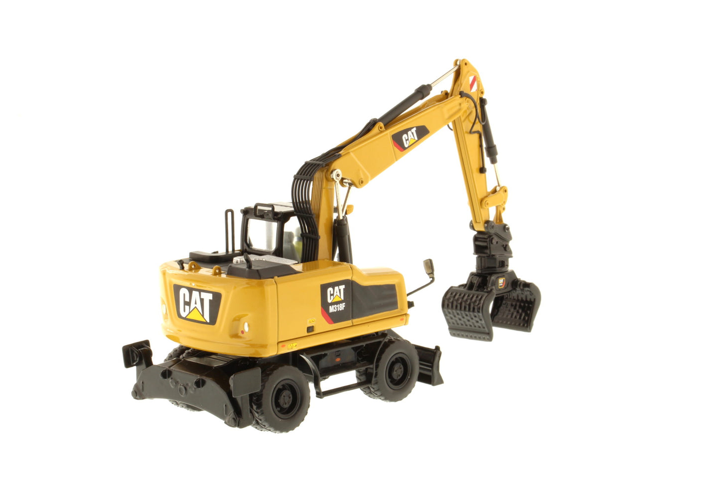 CAT M318F Wheeled Excavator stabiliser detail