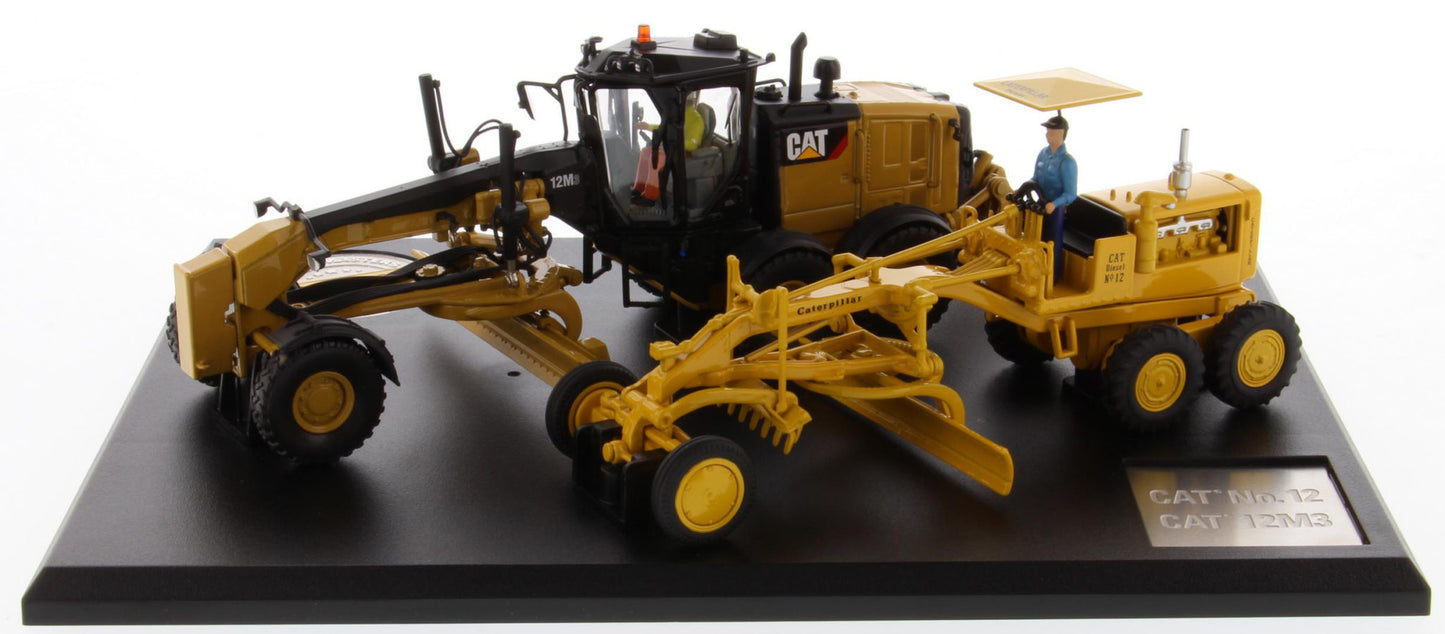 CAT No.12 and 12M3 Motor Grader Evolution Series 1:50 Scale Die Cast Model