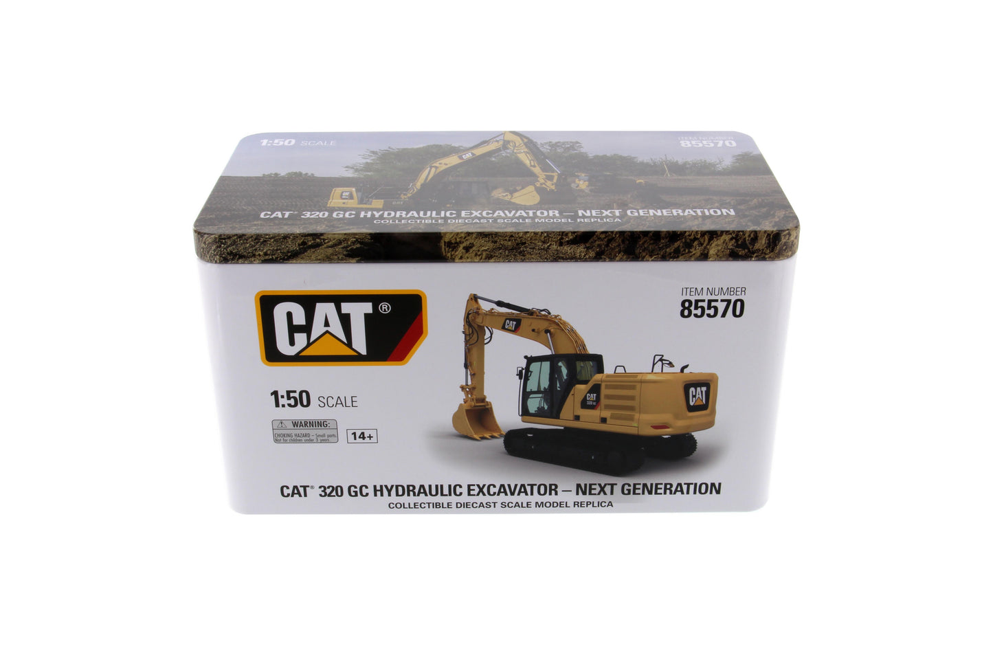 CAT 320 GC tin packaging detail