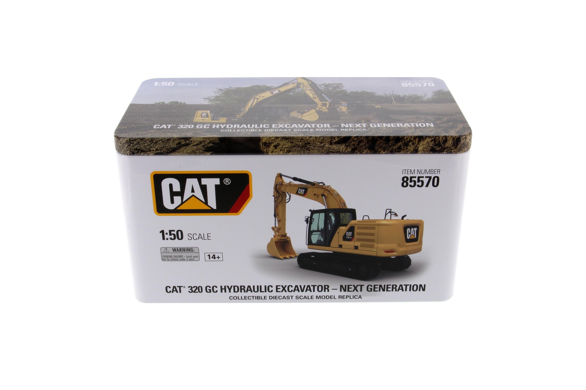 CAT 320 GC tin packaging detail