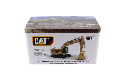 CAT 323 tin packaging detail