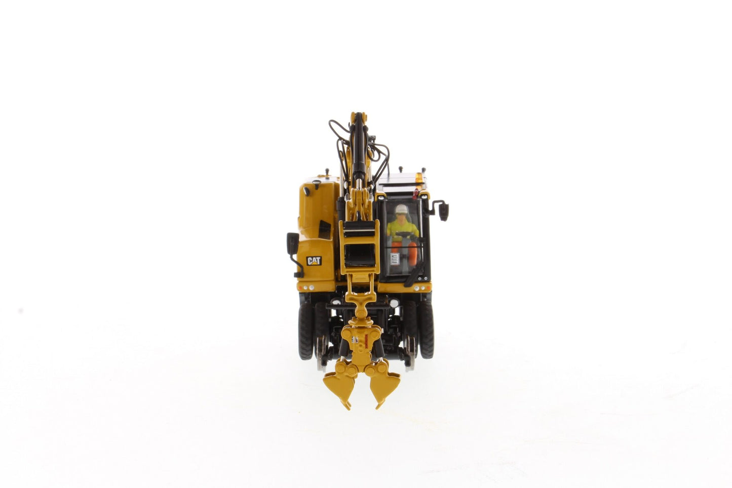 CAT M323F Railroad Excavator angled view