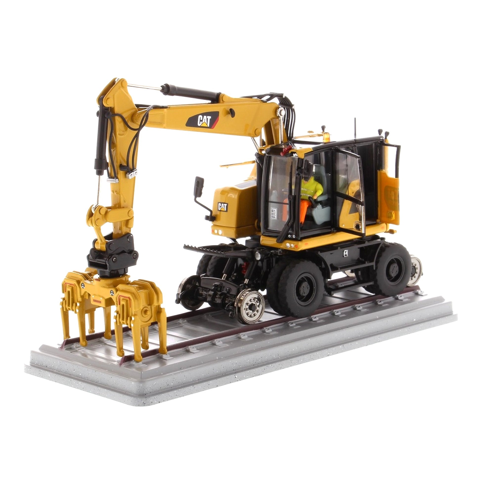 CAT M323F Railroad Wheeled Excavator High Line 1:50 die cast model