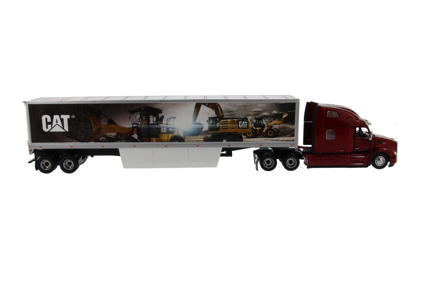 CAT Mural Trailer with Peterbilt 579 Ultraloft Cab Truck 1:50 Scale Die Cast Model