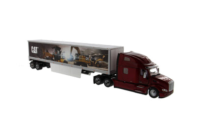 CAT Mural Trailer with Peterbilt 579 Ultraloft Cab Truck 1:50 Scale Die Cast Model