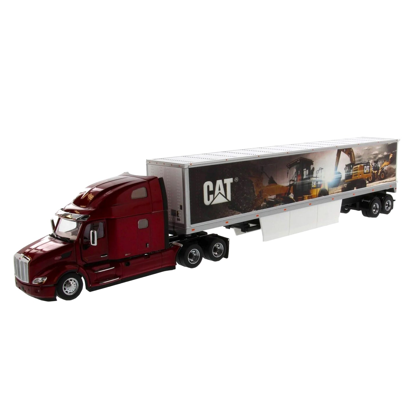 CAT Mural Trailer with Peterbilt 579 Ultraloft Cab Truck 1:50 Scale Die Cast Model