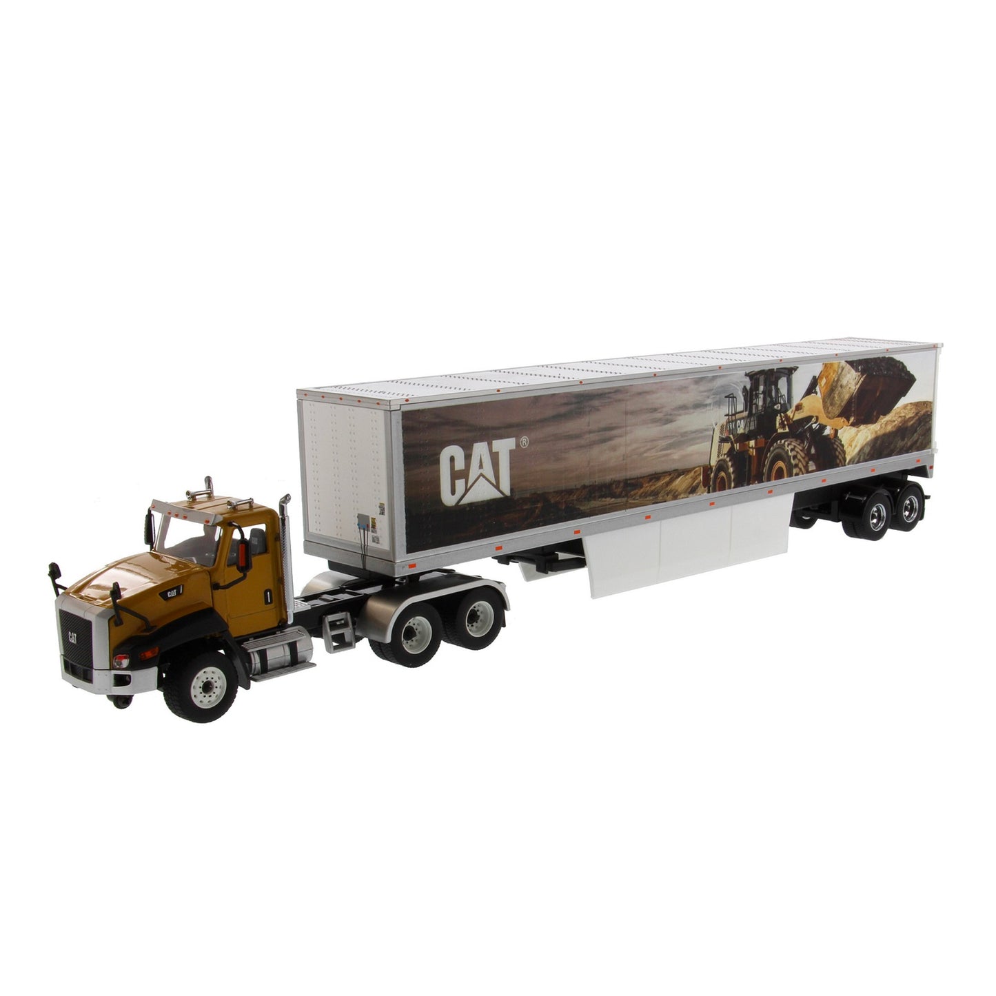 CAT CT660 On-Highway Truck with Mural Trailer 1:50 Scale Die Cast Model