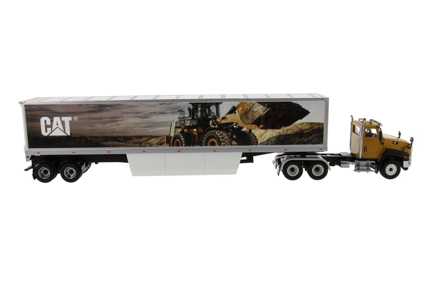 CAT CT660 On-Highway Truck with Mural Trailer 1:50 Scale Die Cast Model