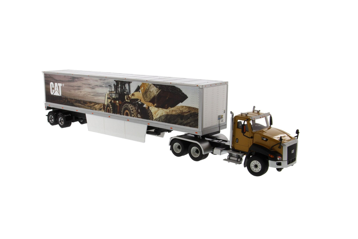 CAT CT660 On-Highway Truck with Mural Trailer 1:50 Scale Die Cast Model
