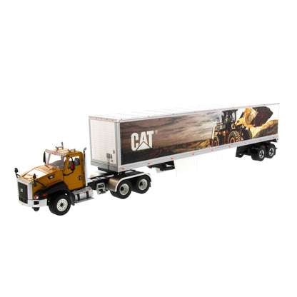 CAT CT660 On-Highway Truck with Mural Trailer 1:50 Scale Die Cast Model