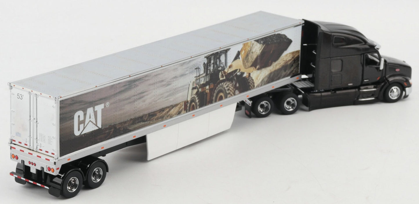 Peterbilt® 579 Ultra Loft Truck with CAT Mural Trailer Core Classic Series 1:50 Scale Die Cast Model