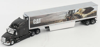 Peterbilt® 579 Ultra Loft Truck with CAT Mural Trailer Core Classic Series 1:50 Scale Die Cast Model