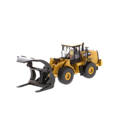 CAT 972M Wheel Loader with Log Forks HO 1:87 die cast model