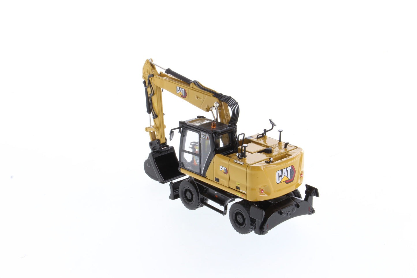 CAT M318 Wheeled Excavator with operator figure