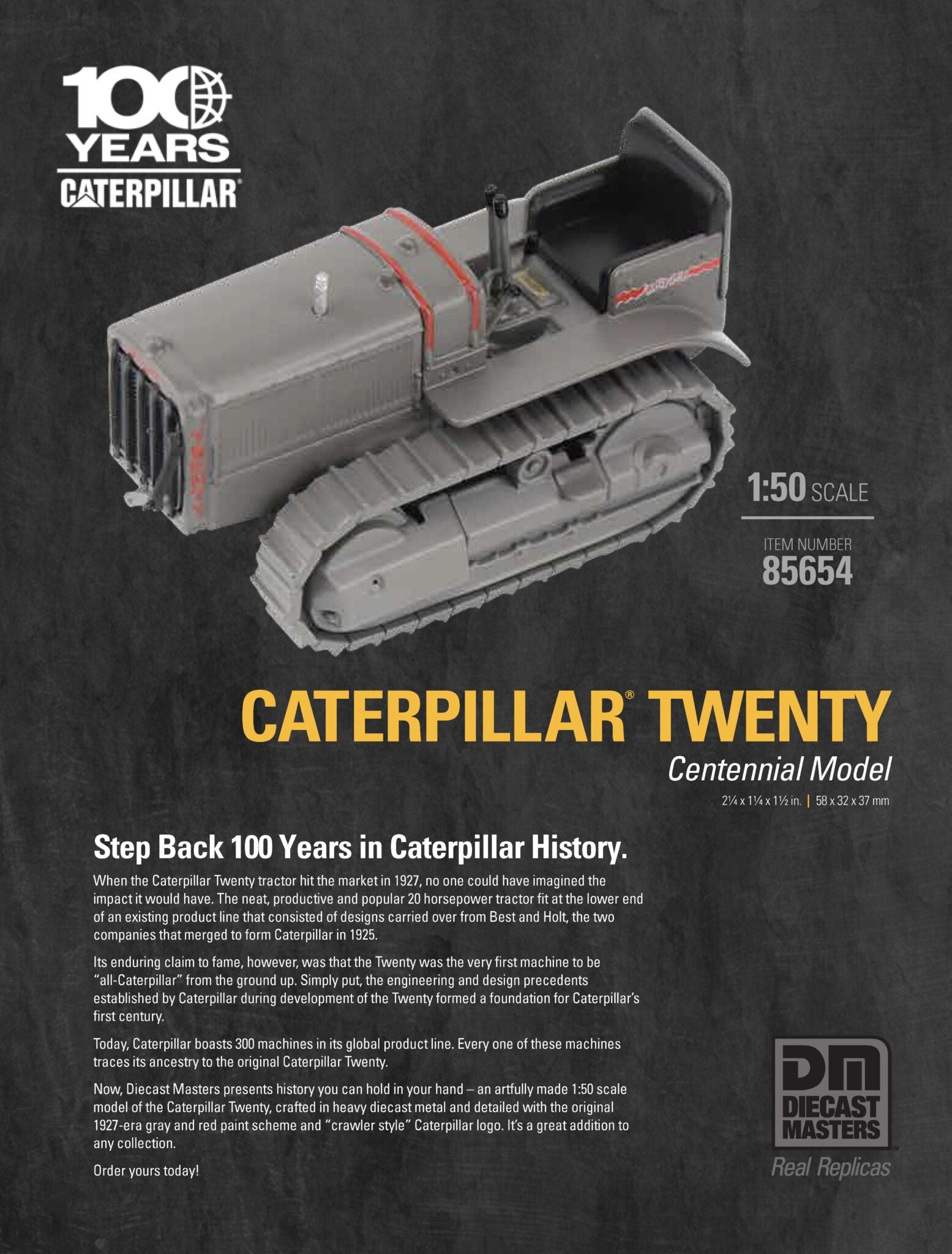CAT Centenary models brochure page