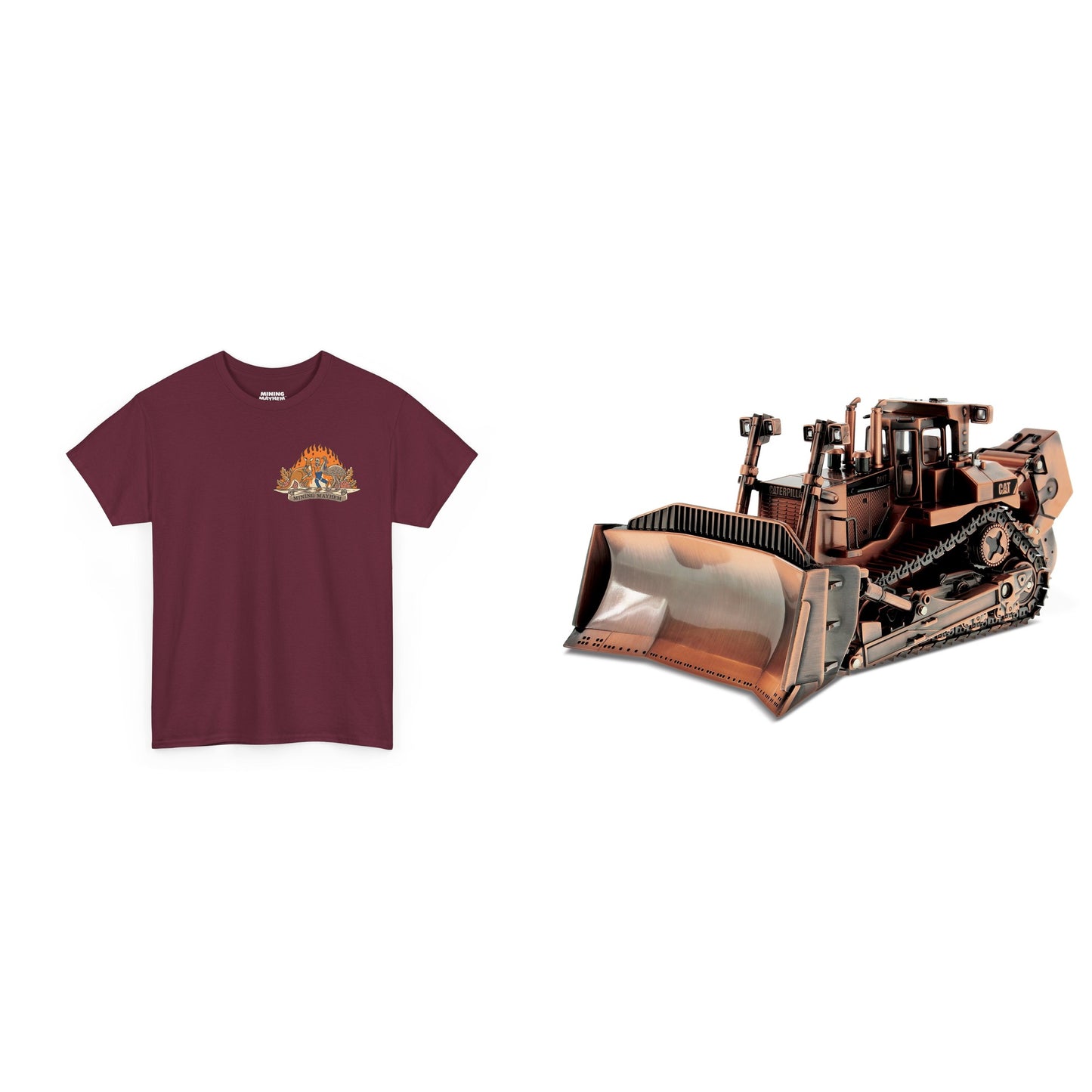 Aussie Bundle - Vintage Aussie Emblem Tee + CAT D11T Copper Plated 1:50