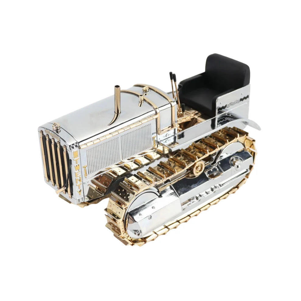 CAT Twenty Tractor 100th Anniversary Chrome and Gold Plate 1:16 Scale Die Cast Model