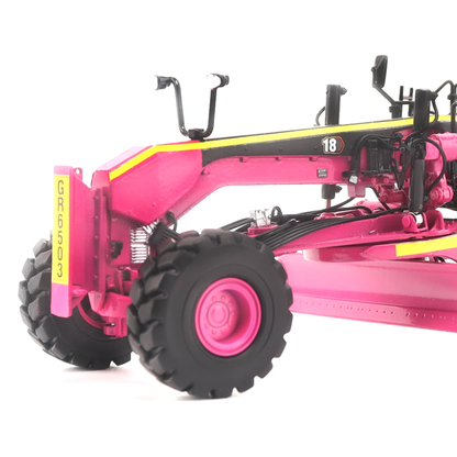 CAT 18 Motor Grader Pink Custom Edition 1:50 Scale Die Cast Model