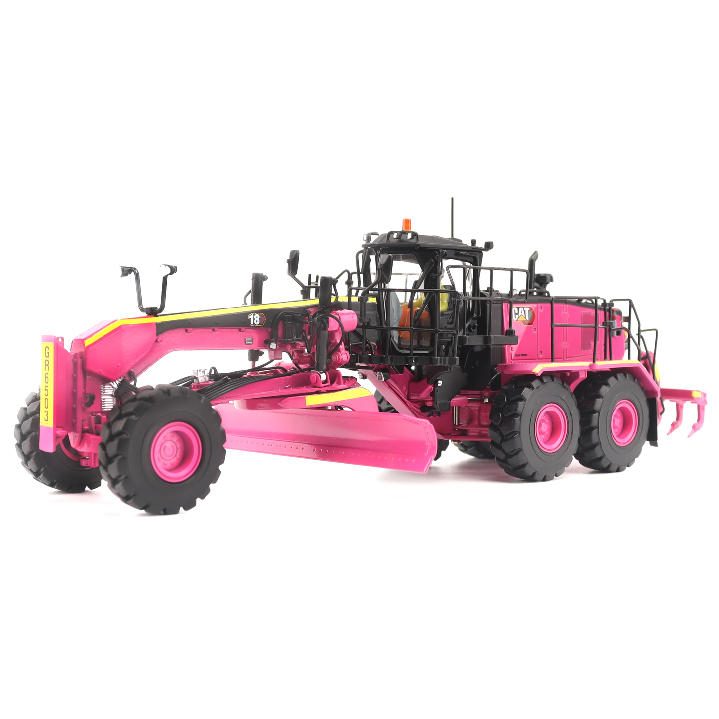 CAT 18 Motor Grader Pink Custom Edition 1:50 Scale Die Cast Model