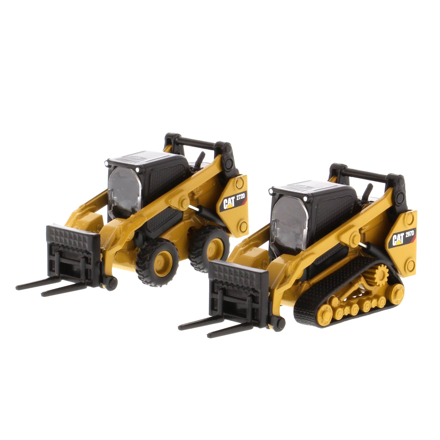 CAT 272D2 Skid Steer Loader & 297D2 Track Loader 1:64 Scale Die Cast Model