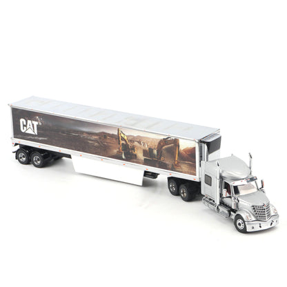 International Lonestar Sleeper Truck with CAT Mural Trailer Core Classic Series 1:50 Scale Die Cast Model