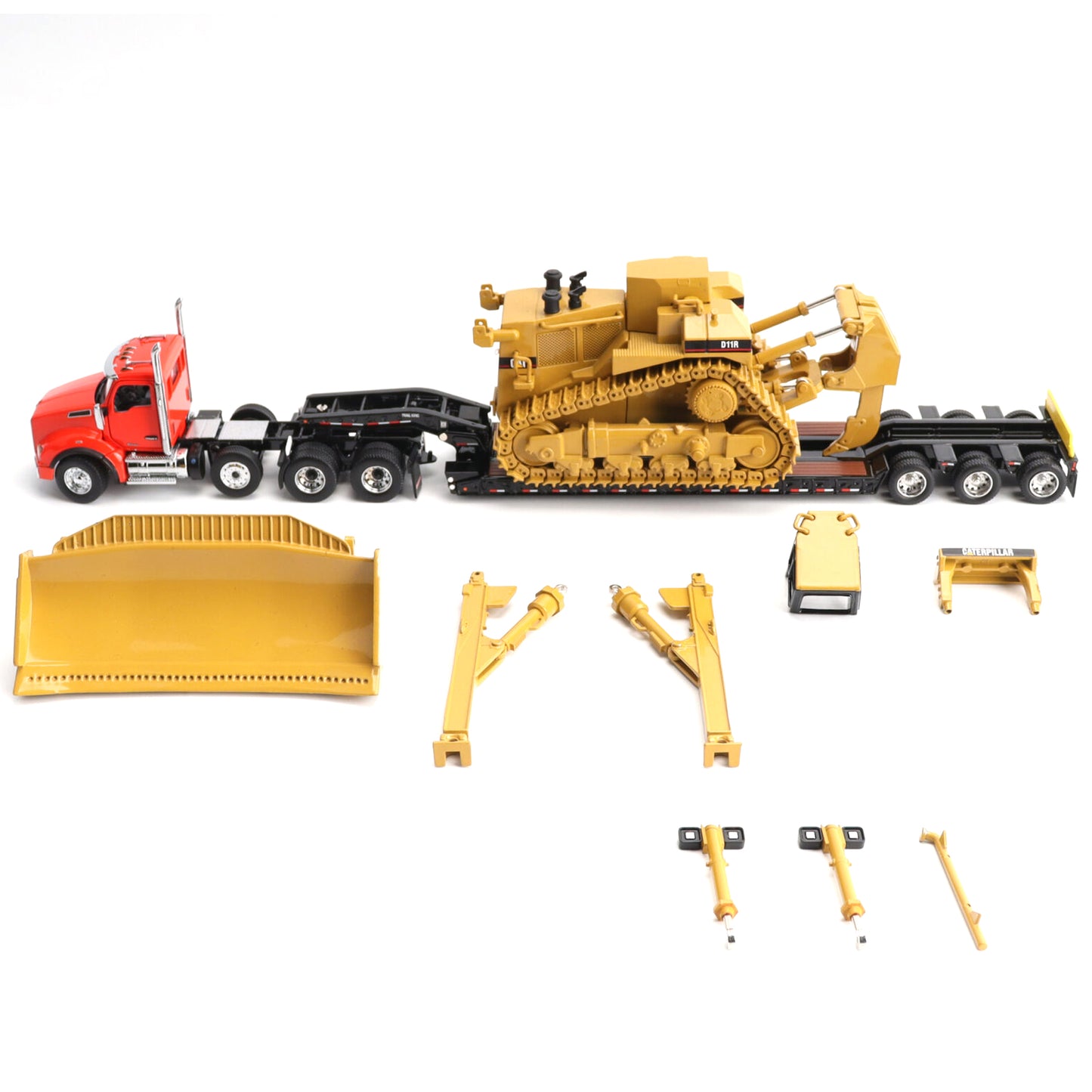 Kenworth T880 with Lowloader and D11R Core Classic Series 1:50 Scale Die Cast Model
