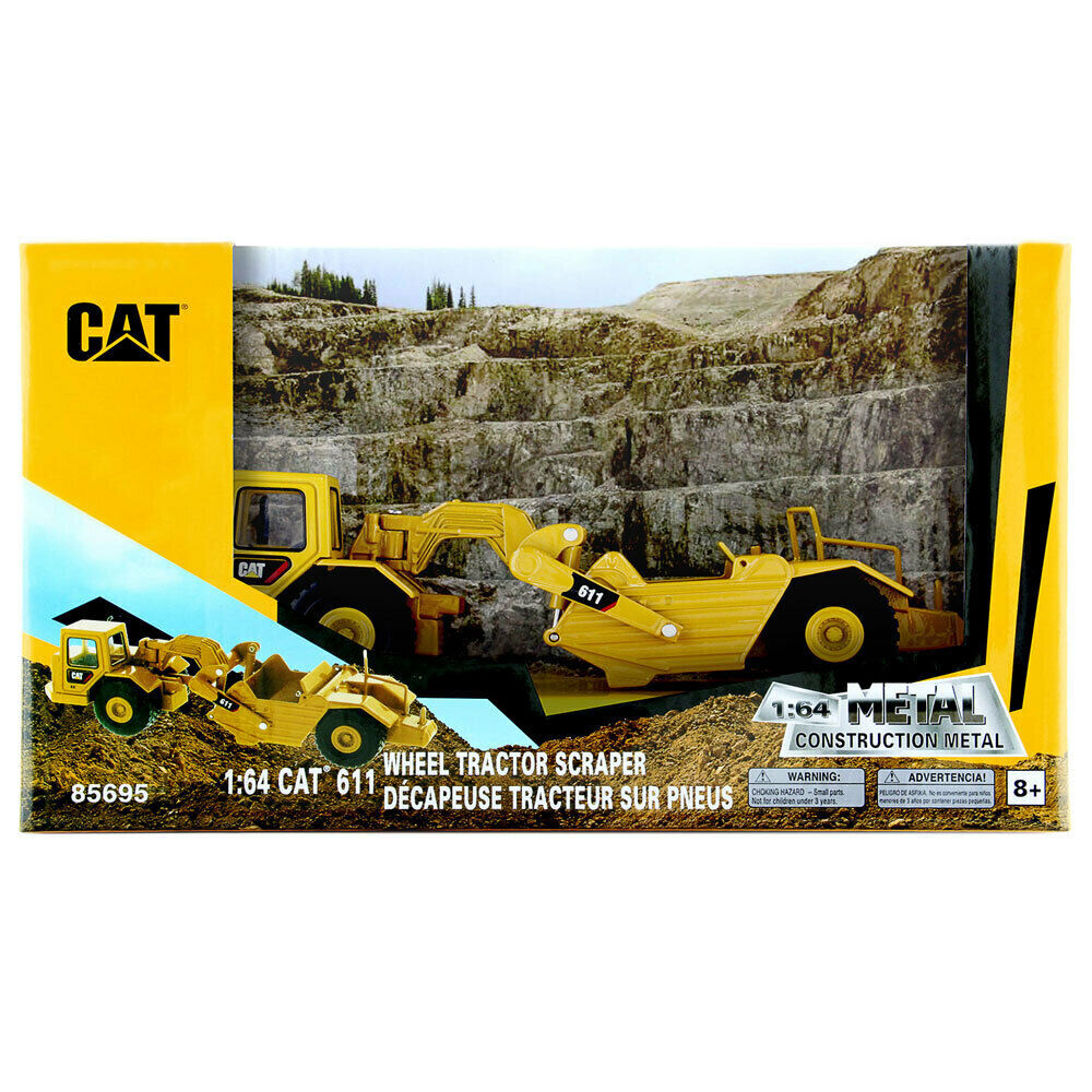 CAT 611 Wheel Tractor Scraper 1:64 Scale Die Cast Model