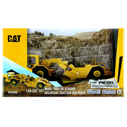 CAT 611 Wheel Tractor Scraper 1:64 Scale Die Cast Model