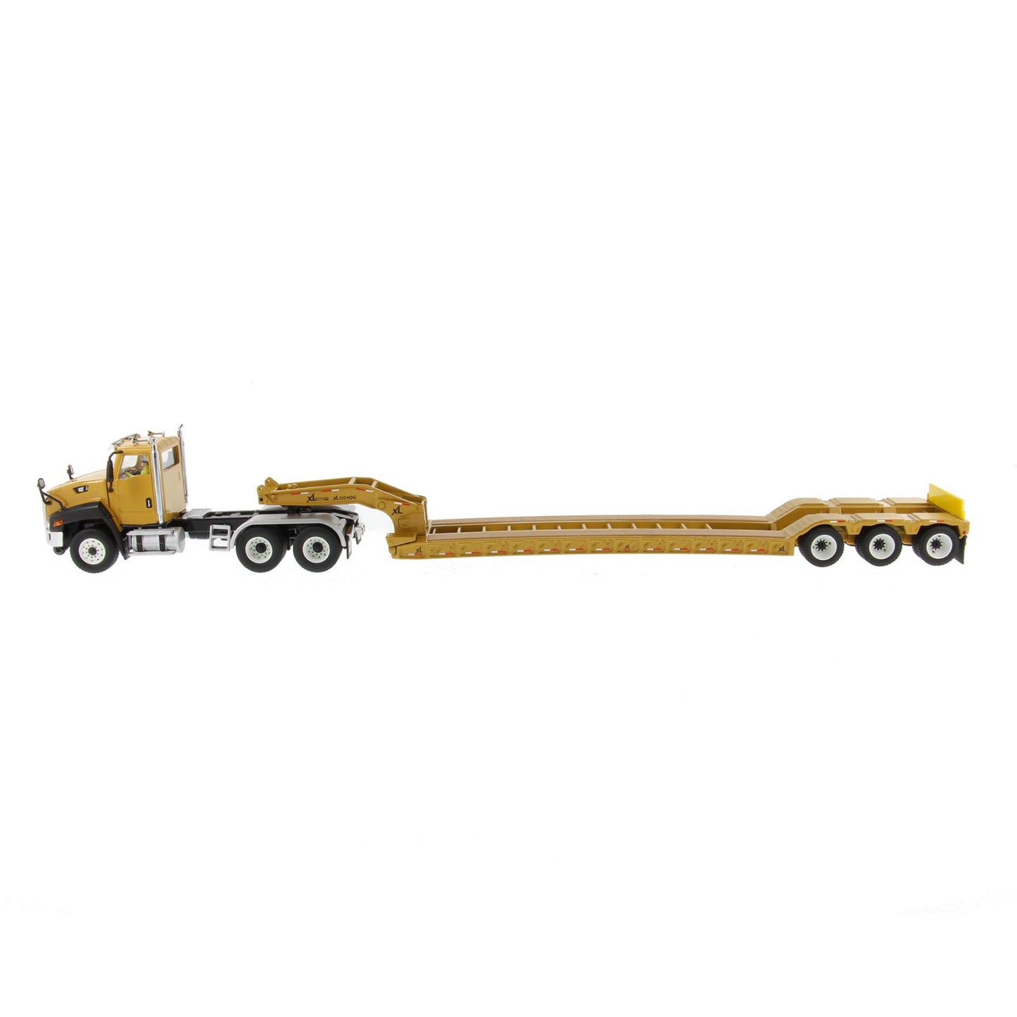 CAT CT660 Day Cab Tractor & XL 120 Low-Profile HDG Trailer 1:50 Scale Die Cast Model