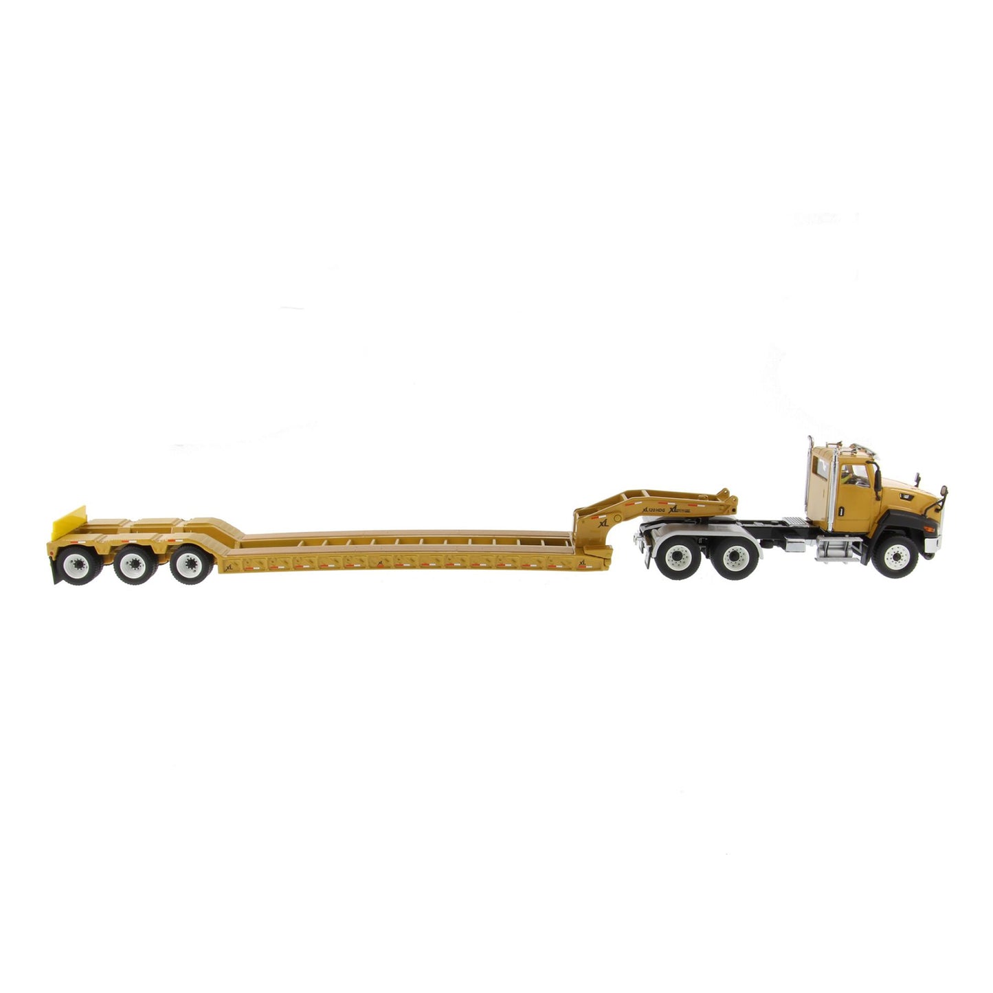 CAT CT660 Day Cab Tractor & XL 120 Low-Profile HDG Trailer 1:50 Scale Die Cast Model