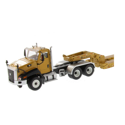 CAT CT660 Day Cab Tractor & XL 120 Low-Profile HDG Trailer 1:50 Scale Die Cast Model